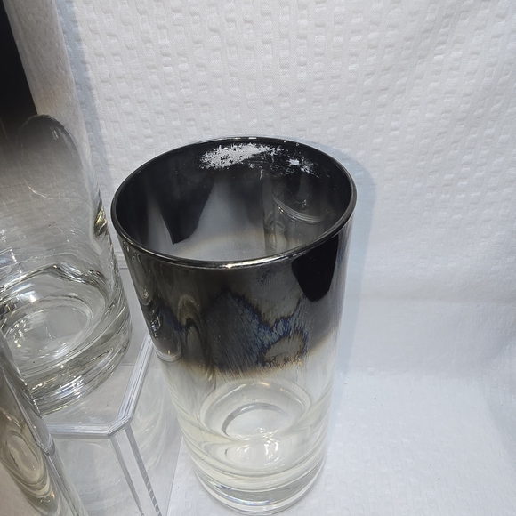 VINTAGE SET OF 8 DOROTHY THORPE STYLE SILVER FADE HIGHBALL GLASSES - Picture 5 of 8